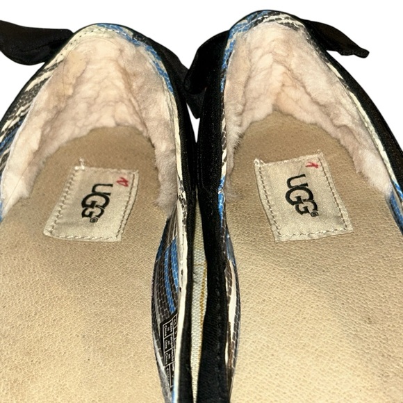 UGG Perrie Women’s  Size 6.5 Shearling Lined Black Espadrille Flats 1011186 - Picture 7 of 10